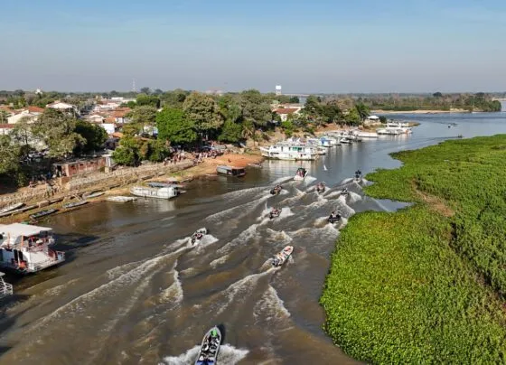 Equipe campeã da Pesca Embarcada Motorizada em Cáceres leva R$60 mil e mais prêmios. (Foto: Assessoria/ FIPe)