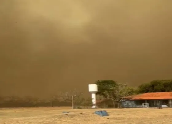 Fogo em fazenda de Rio Negro