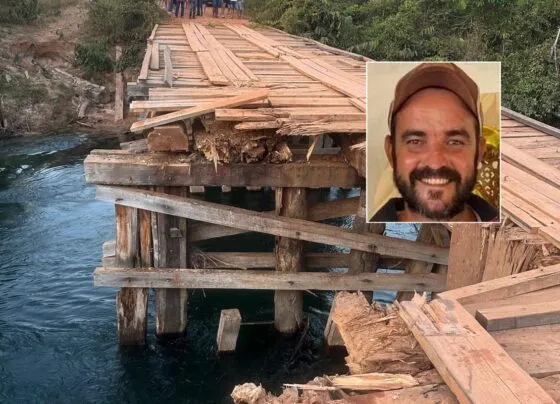 Guilherme Cabral Donha, de 37 anos, morreu após o caminhão que ele dirigia cair da ponte em MT. (Foto: Corpo de Bombeiros)