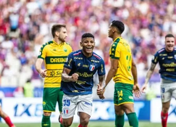 Hércules, autor do gol do Fortaleza contra o Cuiabá. (Foto: Ismael Soares/SVM)