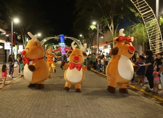 Renas na tradicional Parada Natalina da 14 de Julho (Foto: Divulgação)