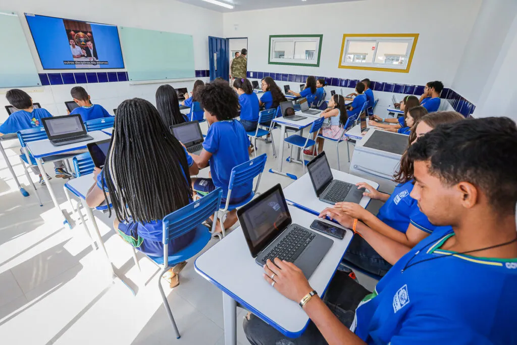 Escola Estadual Ernandy Maurício Baracat de Arruda (Nico Baracat) em Várzea Grande. (Foto: Michel Alvim - Secom/MT)